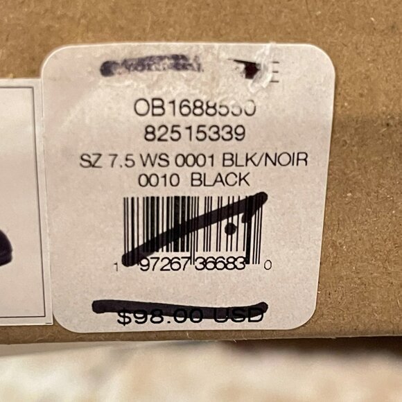 Free People Black Leather Gemini Ballet Flat Size 7.5 NEW - Picture 8 of 8